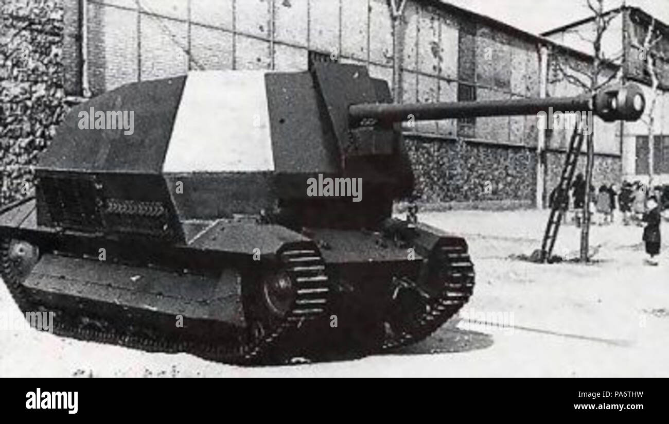 97,5 cm Pak 40 (SF) auf Geschützwagen FCM 36(f) Banque D'Images