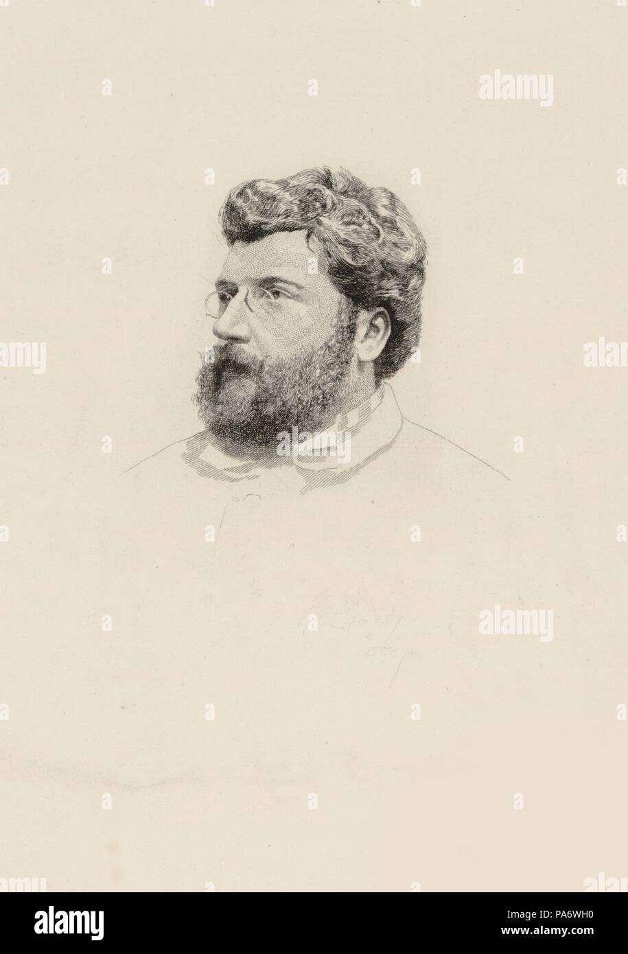 Portrait du compositeur Georges Bizet (1838-1875). Musée : Philharmonie de Paris. Banque D'Images