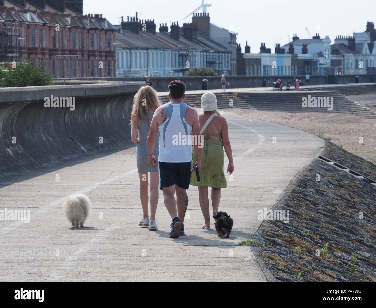Sheerness, Kent, UK. 21 juillet, 2018. Météo France : une journée ensoleillée et chaude de Sheerness, Kent. Credit : James Bell/Alamy Live News Banque D'Images