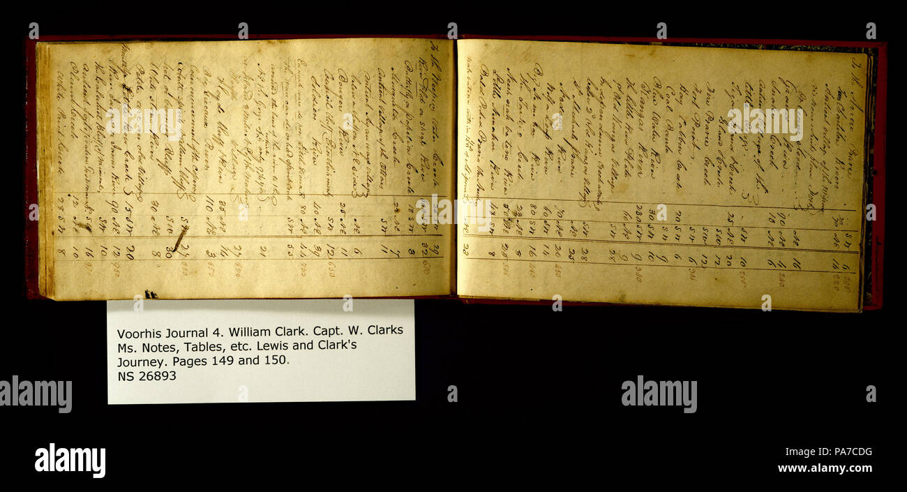 320 Clark Family Collection- Volume 4. Journal officiel n° 4, Voorhis pages 149-150, sans date Banque D'Images