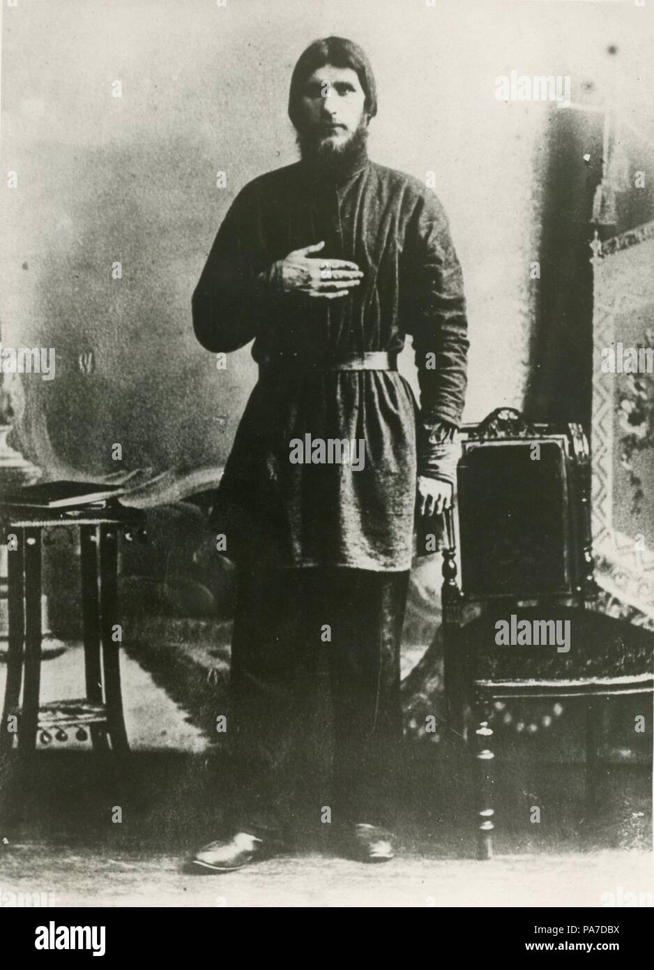 Portrait de Grigori Efimovitch Raspoutine (1869-1916). Musée : collection privée. Banque D'Images