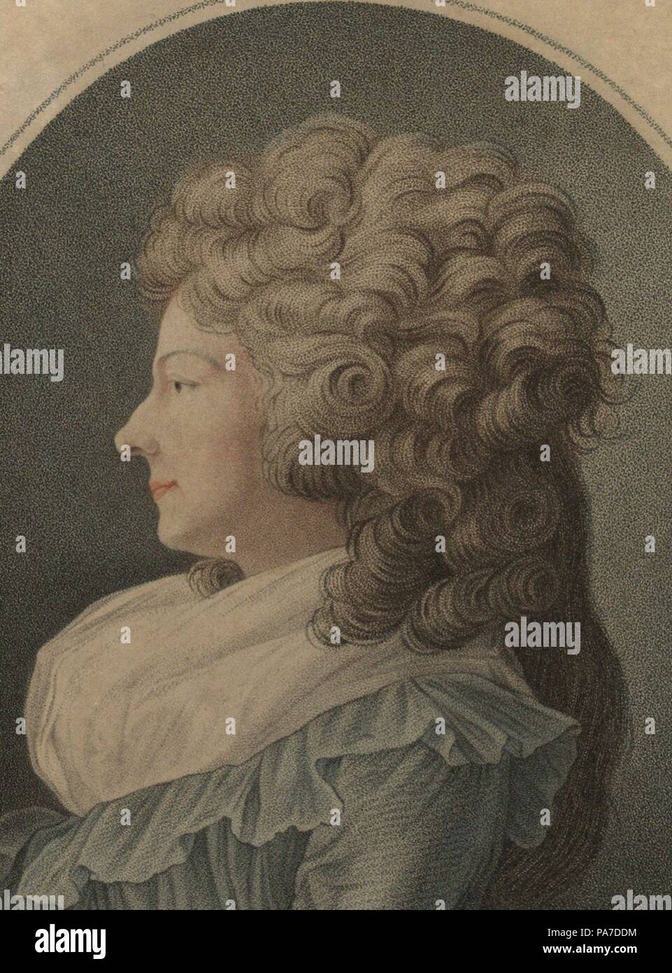 Portrait de Marie Louise de Savoie (1749-1792), la princesse de Lamballe. Musée : collection privée. Banque D'Images
