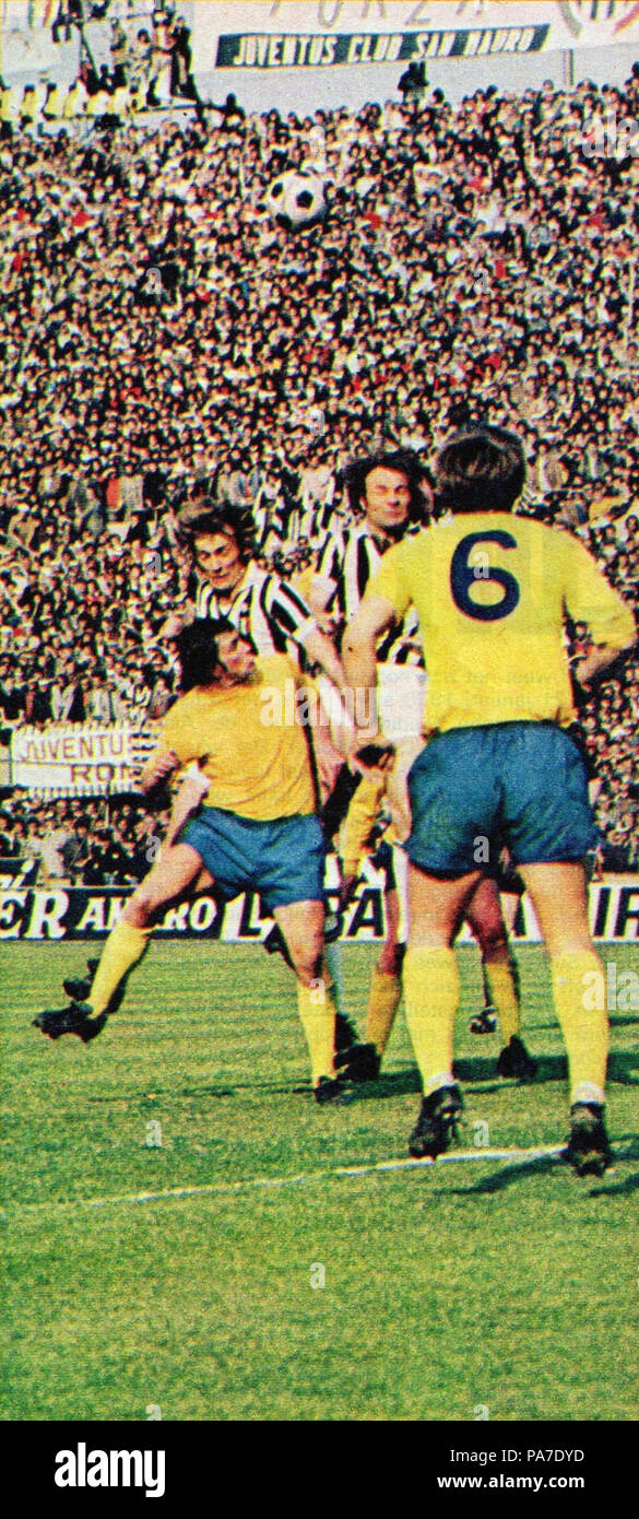 77 Coupe d'Europe 1972-1973 - Juventus v Derby County - Francesco Morini &AMP ; José Altafini Banque D'Images