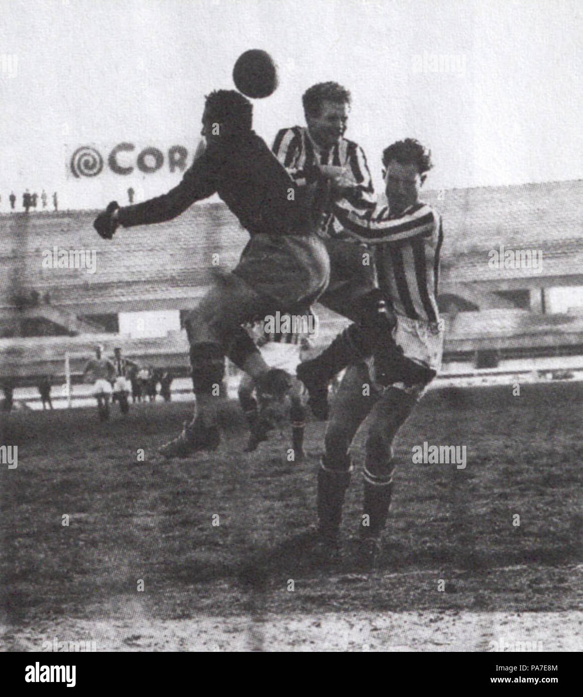 Serie A 1952-1953 - 232 v Juventus Lazio - Sentimenti IV, Boniperti, Hansen Banque D'Images Serie A 1952-1953 - 232 v Juventus Lazio - Sentimenti IV, Boniperti, Hansen Banque D'Images