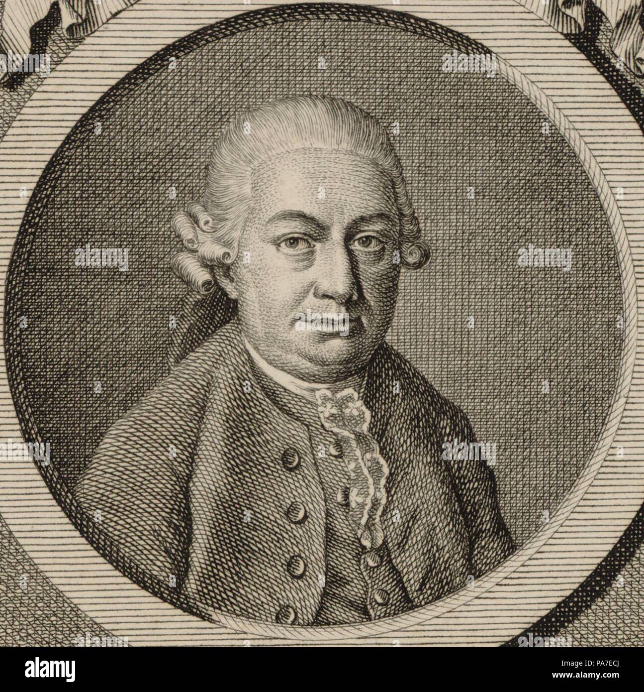 Portrait du compositeur Carl Philipp Emanuel Bach (1714-1788). Musée : collection privée. Banque D'Images