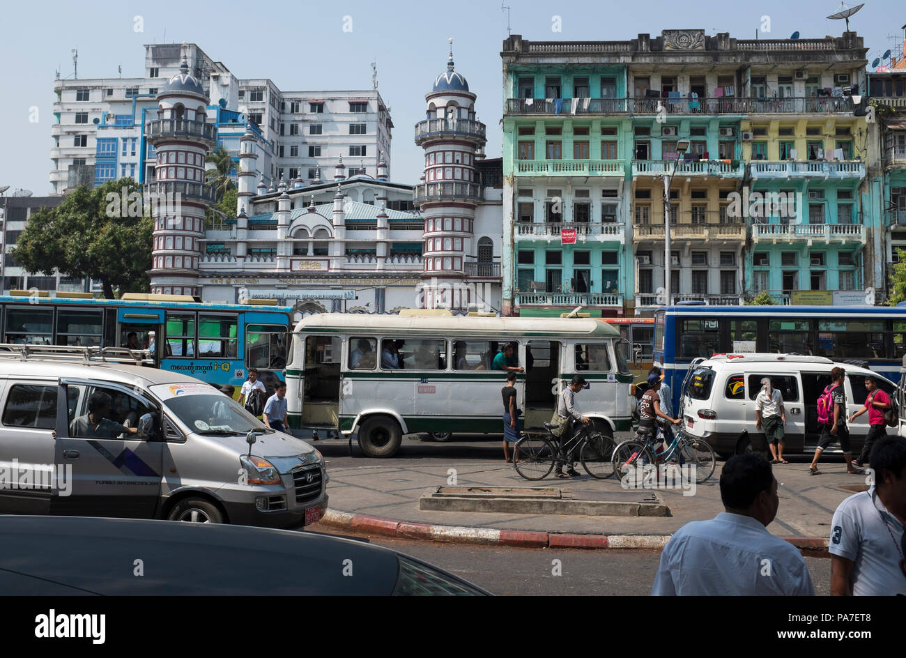 Centre de Yangon Myanmar (Birmanie) Banque D'Images