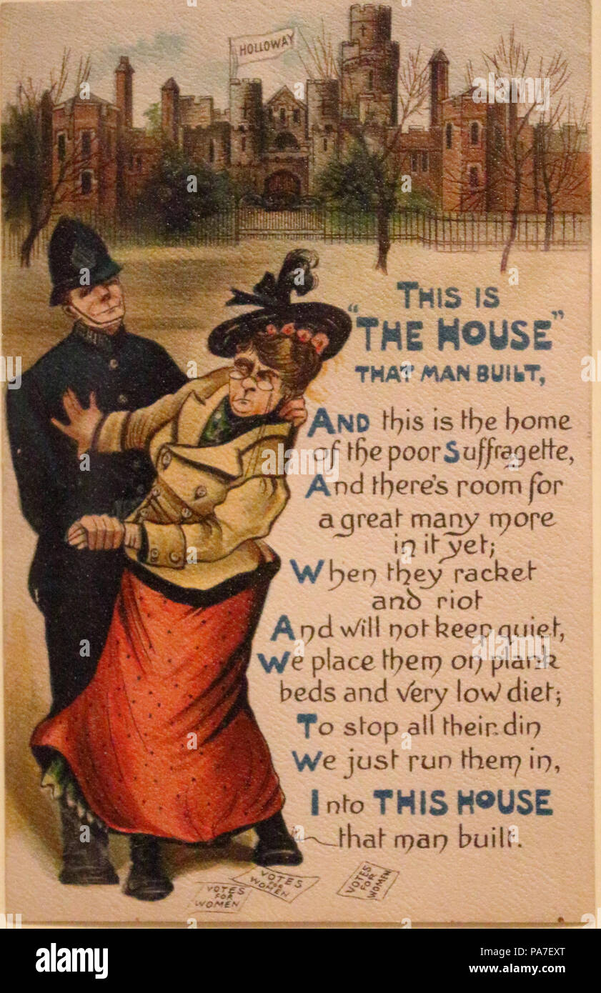 Les cartes postales c.1908 140 Suffrage Suffrage Anti c.1908 02 Carte Postale Banque D'Images