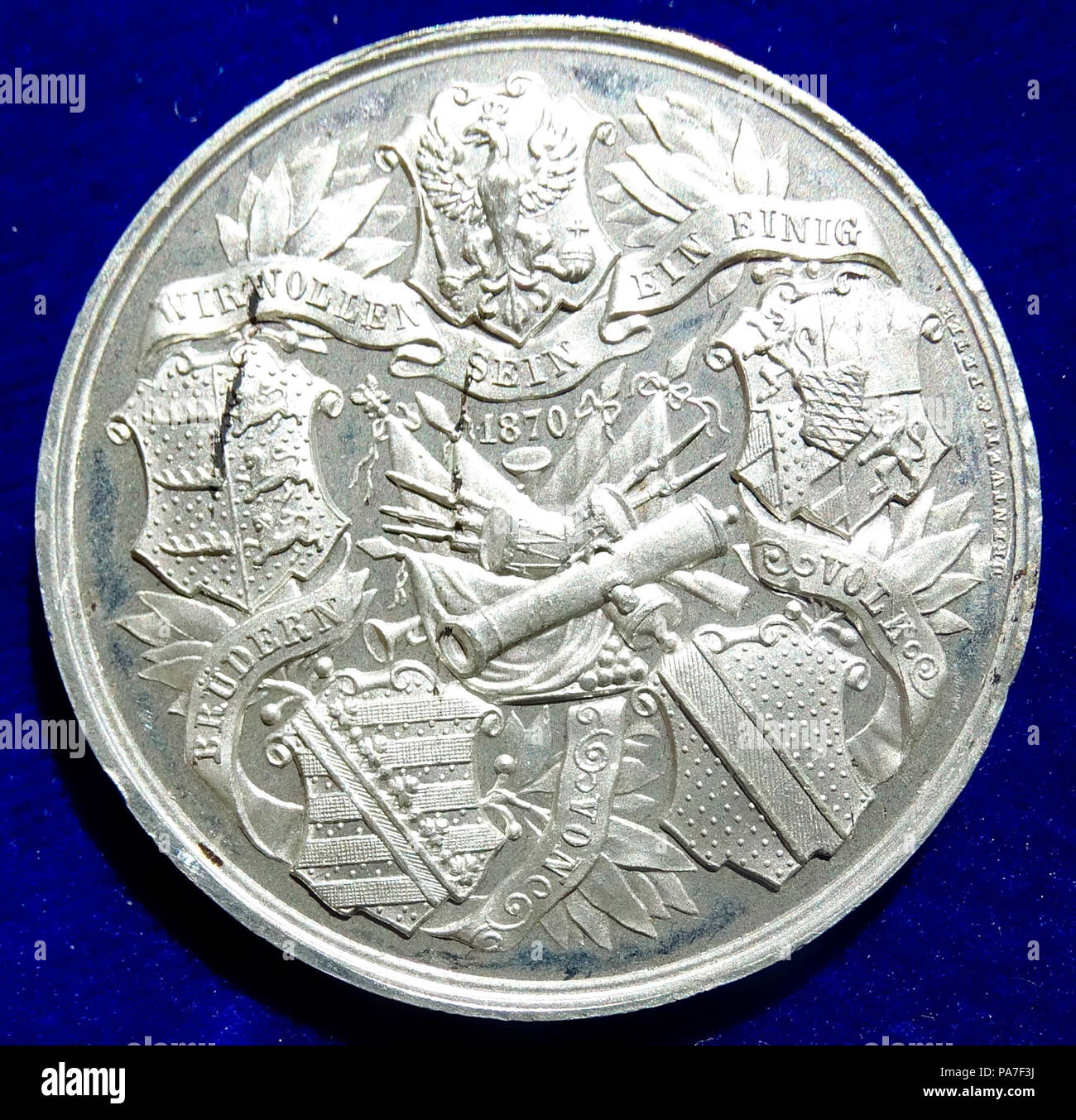 708 Médaille allemande 1870 Siège de Strasbourg, l'Alsace, dans la guerre franco-prussienne (arrière) Banque D'Images