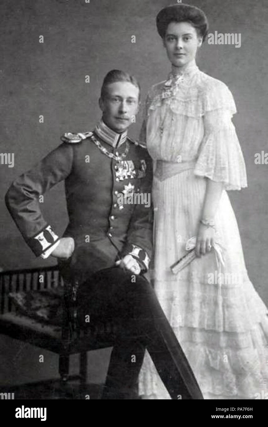 593 La Duchesse de Mecklembourg-schwerin Cecilie et le prince allemand Banque D'Images