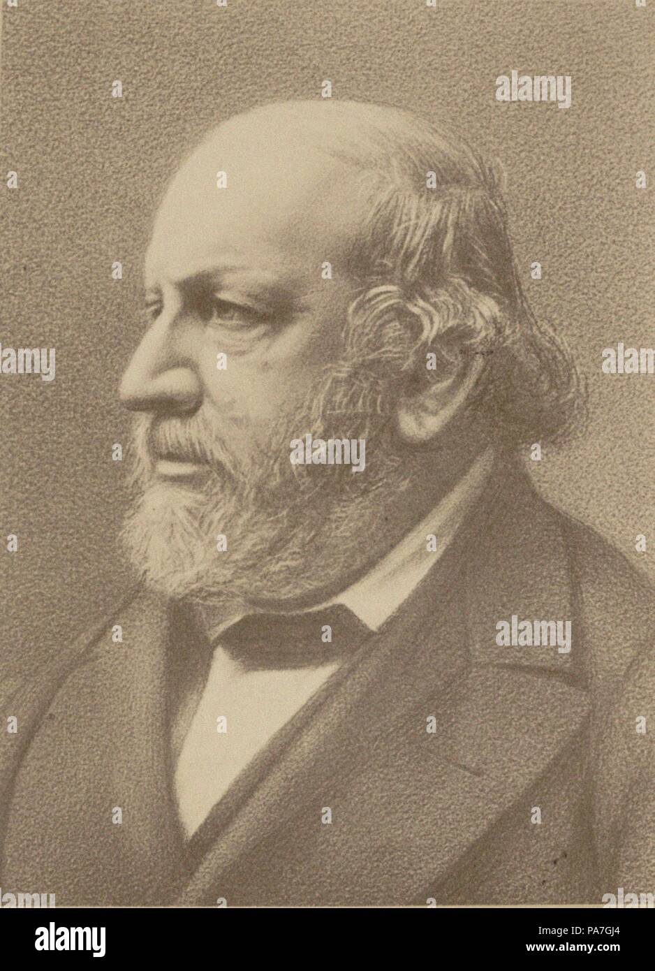 Portrait du compositeur Ferdinand Hiller von (1811-1885). Musée : collection privée. Banque D'Images