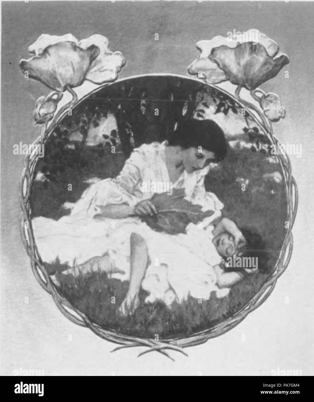 354 conception de la couverture d'août par Jessie Wilcox Smith Banque D'Images