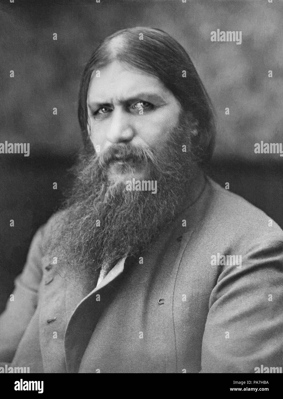 Portrait de Grigori Efimovitch Raspoutine (1869-1916). Musée : collection privée. Banque D'Images