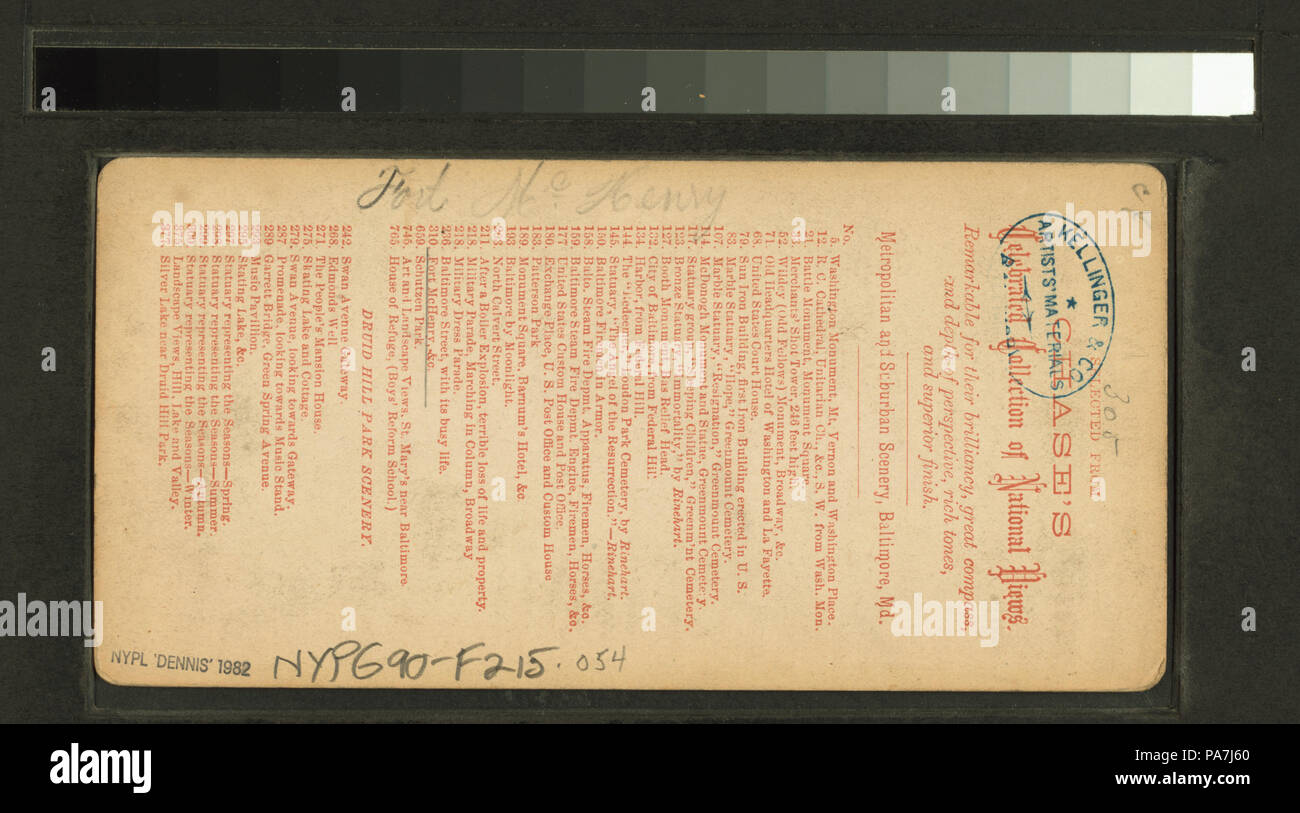 663 Fort McHenry &amp;c (NYPL b11707492-G90F214 054B) Banque D'Images