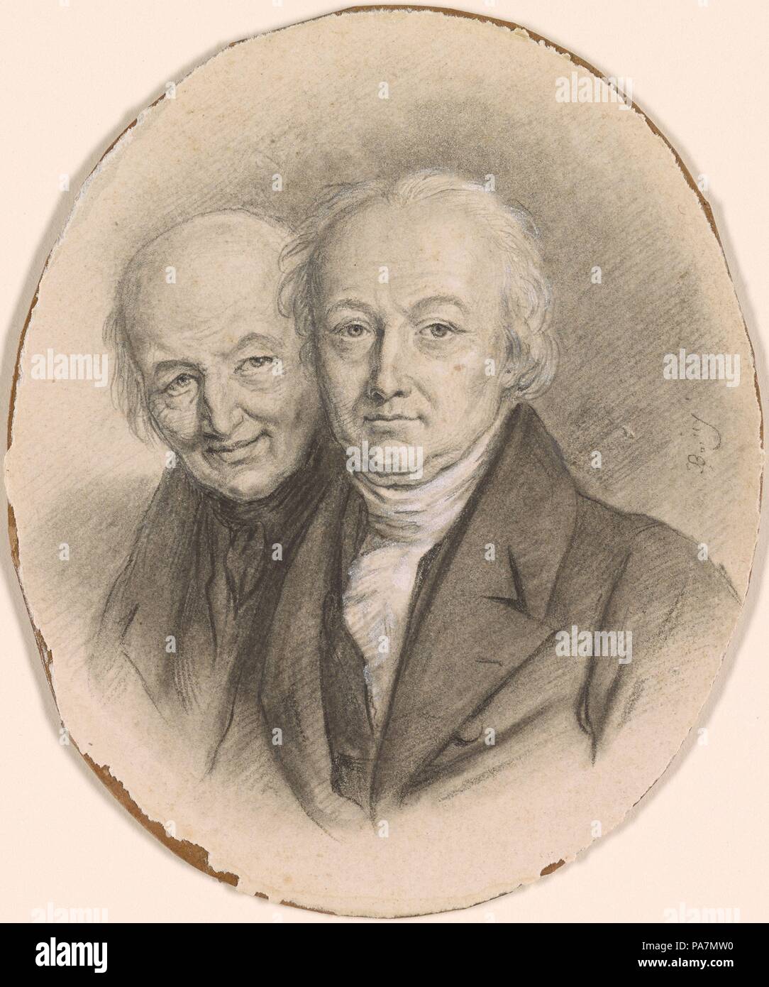 Les frères Montgolfier. Musée : collection privée. Banque D'Images