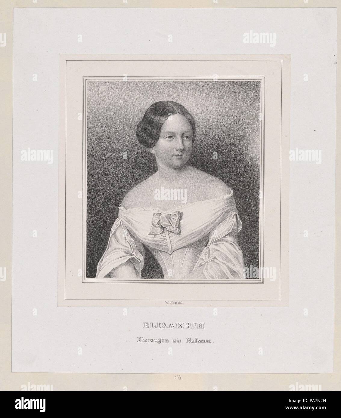 La grande-duchesse Élisabeth Mikhaïlovna de Russie (1826-1845), duchesse de Nassau. Musée : collection privée. Banque D'Images