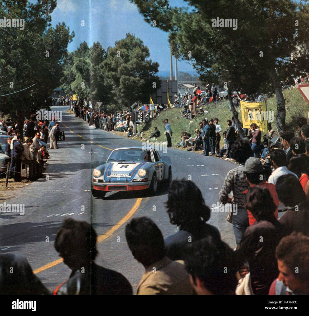 7 Targa Florio 1973 - Porsche 911 Carrera RSR Martini Banque D'Images
