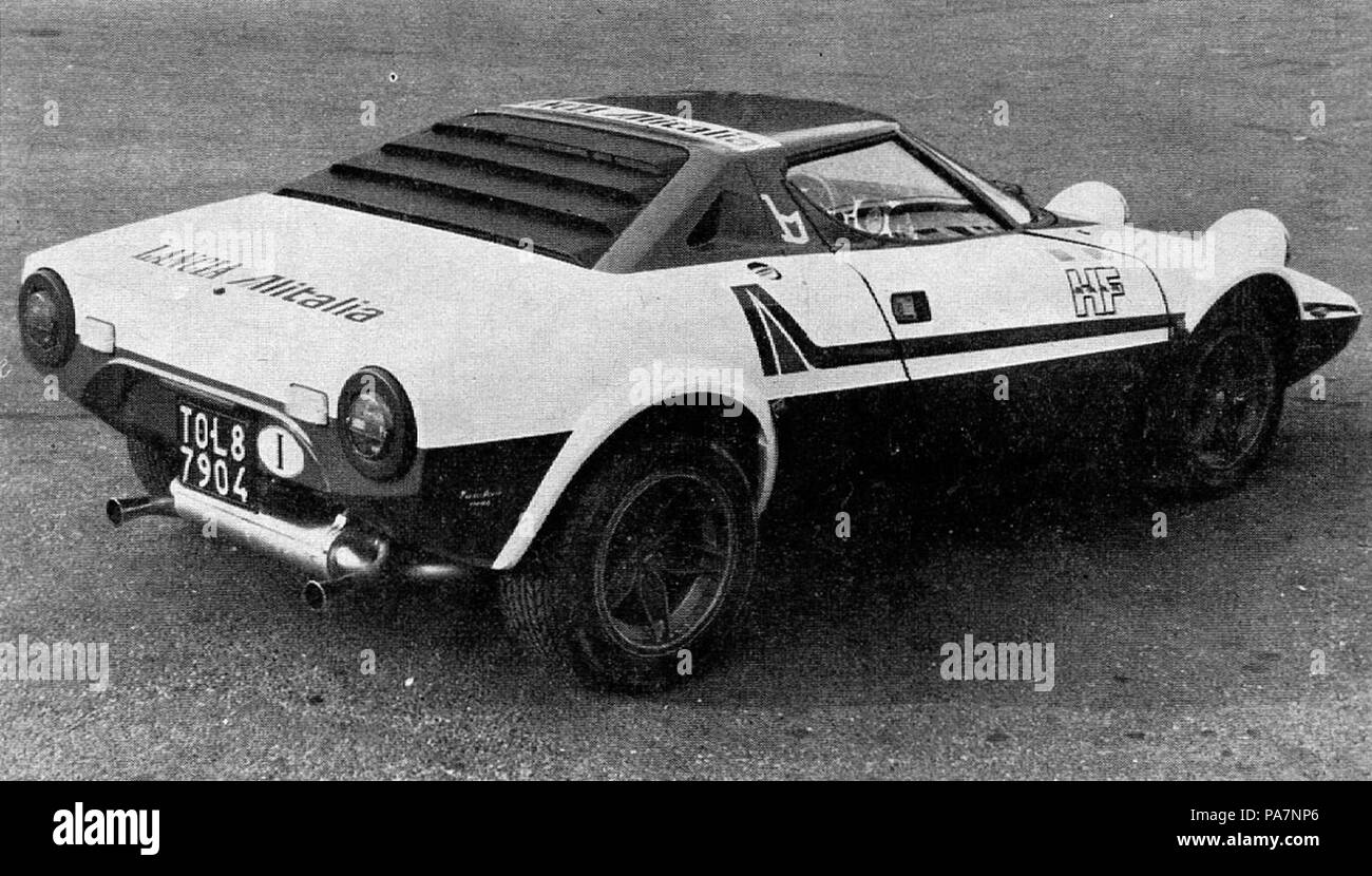 153 Lancia Stratos HF livrée provisoire d'Alitalia (fin 1974) Banque D'Images