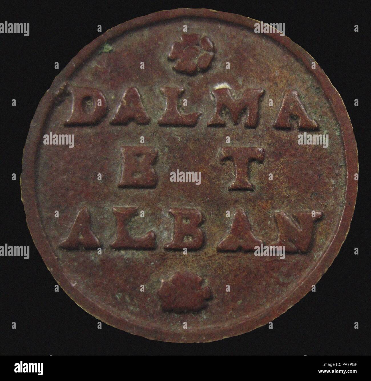 Gazzetta : Dalmatie & l'Albanie, 2 Soldo, République de Venise. (Marche arrière). Musée : collection privée. Banque D'Images