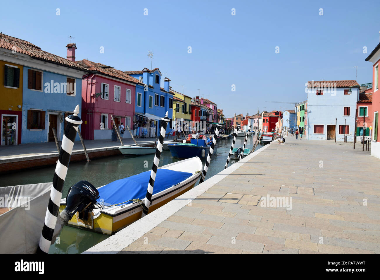 Paysage de Burano, Venise, Italie Banque D'Images