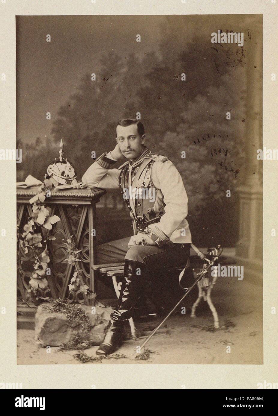Portrait du Grand-duc Sergueï Maximilianovich de Leuchtenberg (1849-1877). Musée : l'État russe et Film Photo Archive, Moscow. Banque D'Images