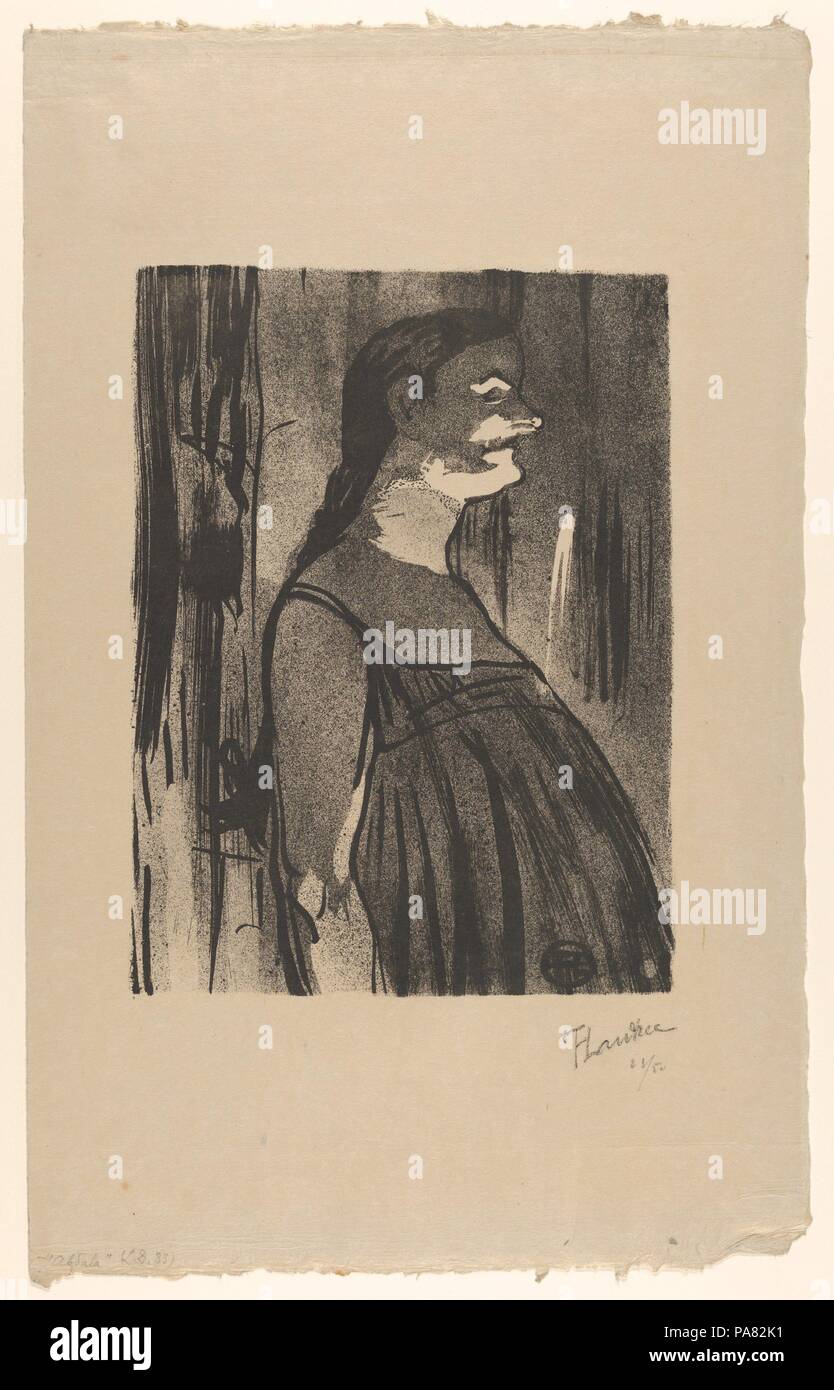 Madame Abdala (de : Le Café Concert). Artiste : Henri de Toulouse-Lautrec (Français, Albi 1864-1901 Saint-André-du-Bois). Dimensions : Image : 10 5/8 × 7 7/8 in. (27 × 20 cm) feuille : 18 × 11 1/4 à 7/16. (46,3 × 29 cm). Imprimante : Edward Ancourt (Français, 19e siècle). Editeur : l'Estampe Originale. Series/portefeuille : Le Café Concert ; suite de 11 lithographies sur papier japon. Date : 1893. Aussi connu sous le nom de l'oeuvre : le café concert. Musée : Metropolitan Museum of Art, New York, USA. Banque D'Images