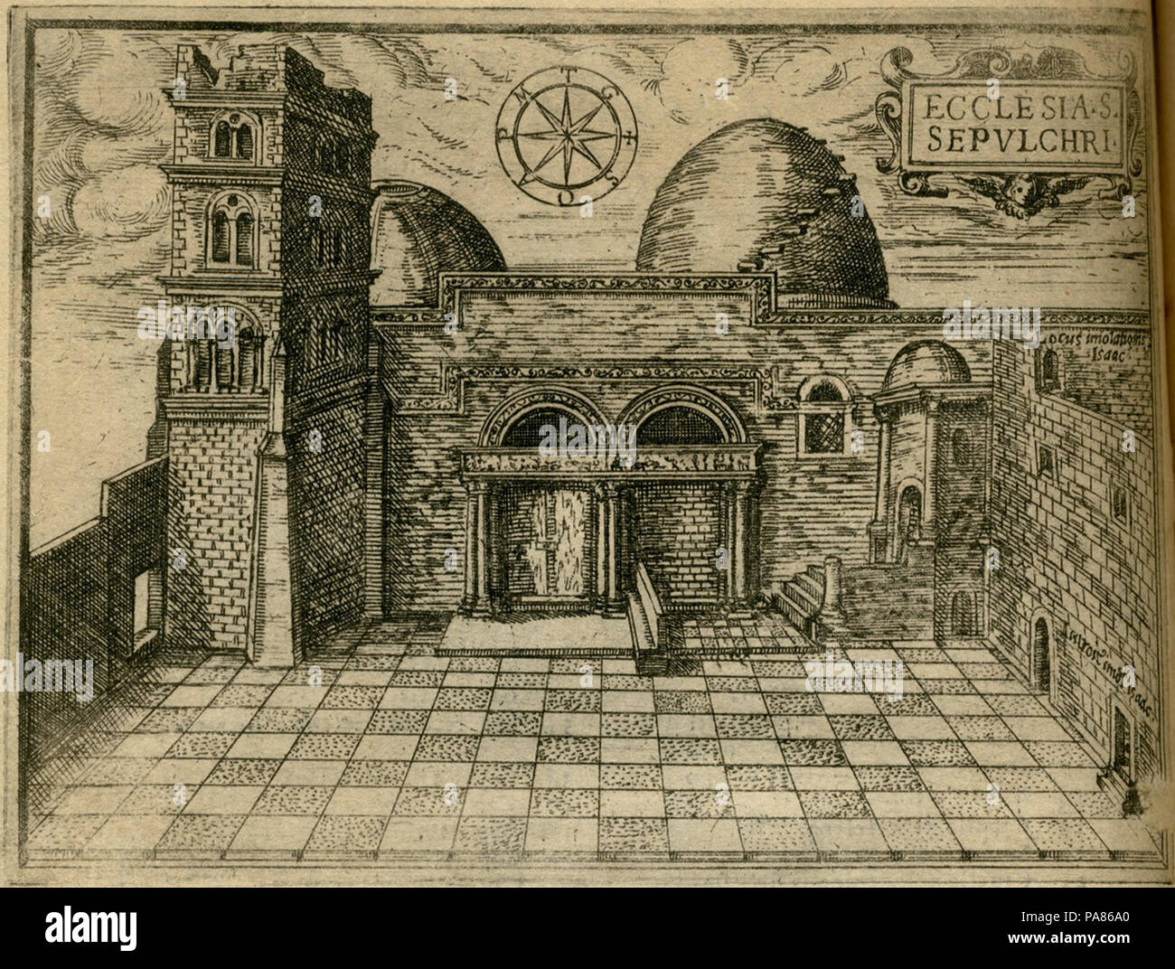 71 Ecclesia S Sepulchri - Jean Zuallart - 1587 Banque D'Images