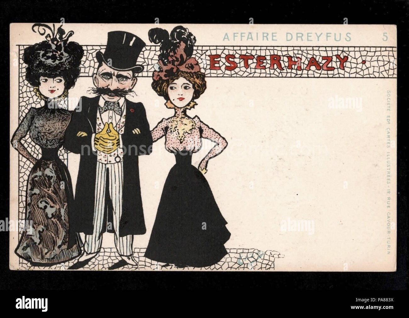77 Esterhazy - carte postale allemande - 1898 Banque D'Images