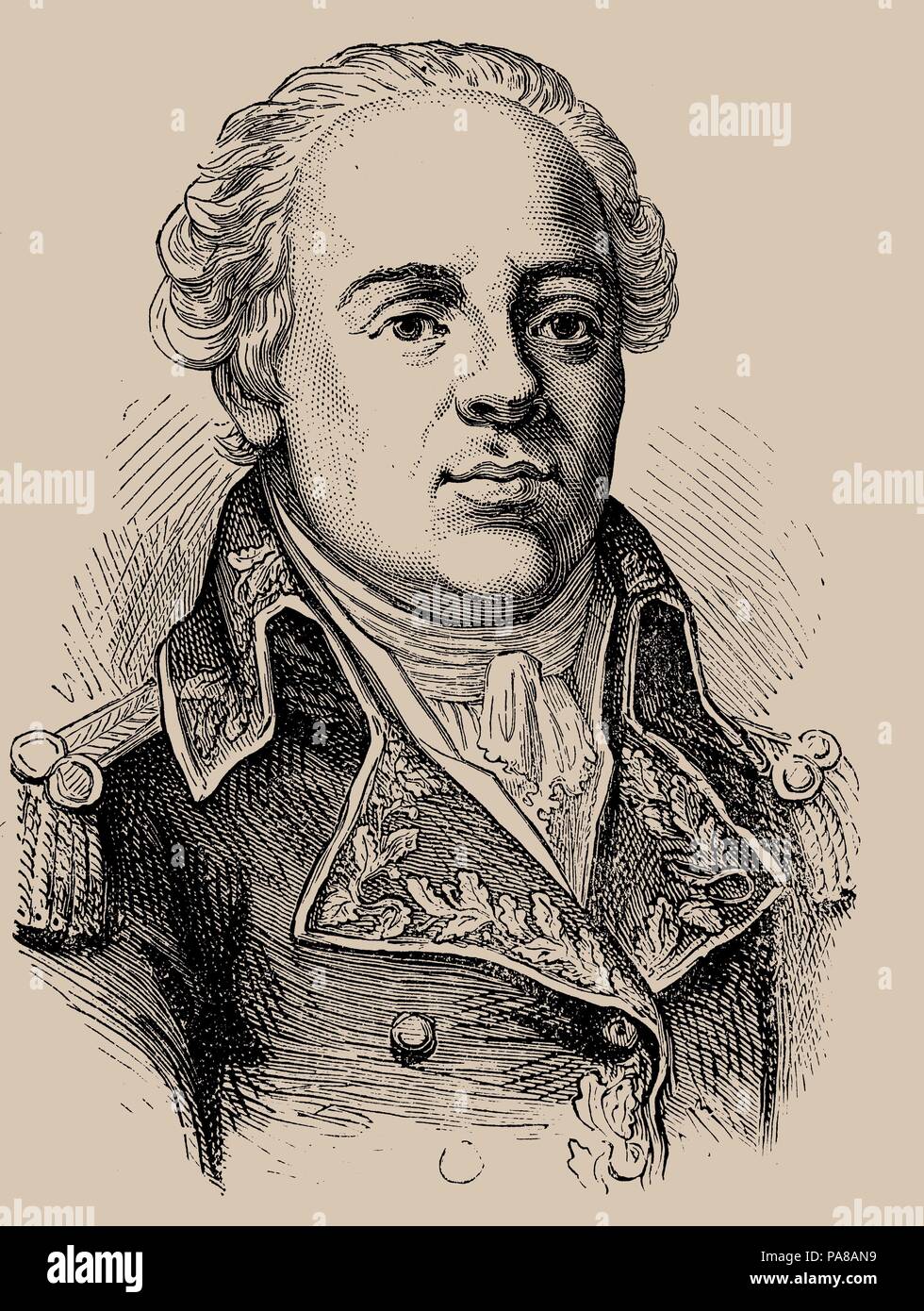 Général Jacques-François de Menou (1750-1810). Musée : collection privée. Banque D'Images