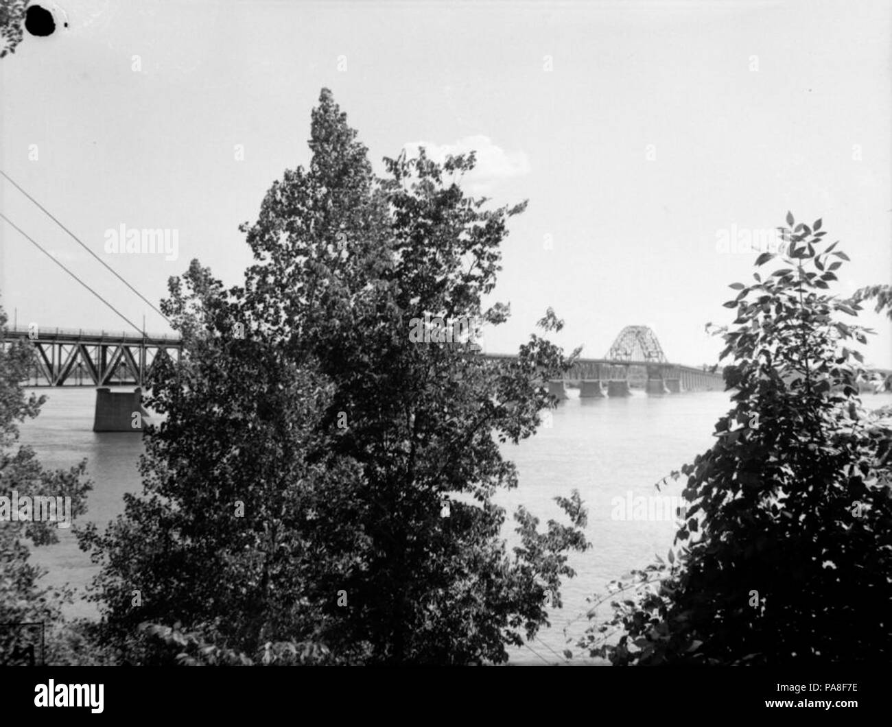 80 Fonction. Bridge Caughnawaga. Mercier BAnQ P48S1P16552 Banque D'Images