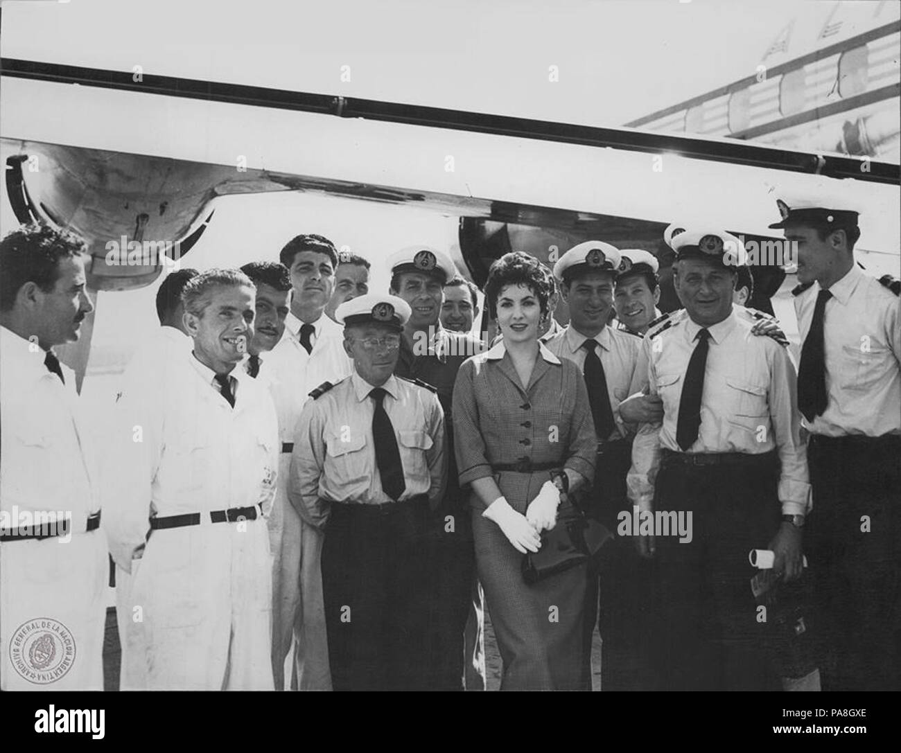 103 Gina Lollobrigida en Ezeiza Banque D'Images
