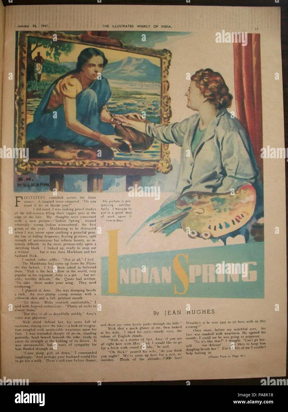 122 l'Hebdomadaire Illustré de l'Inde, le 26 janvier, 1947 02 Banque D'Images