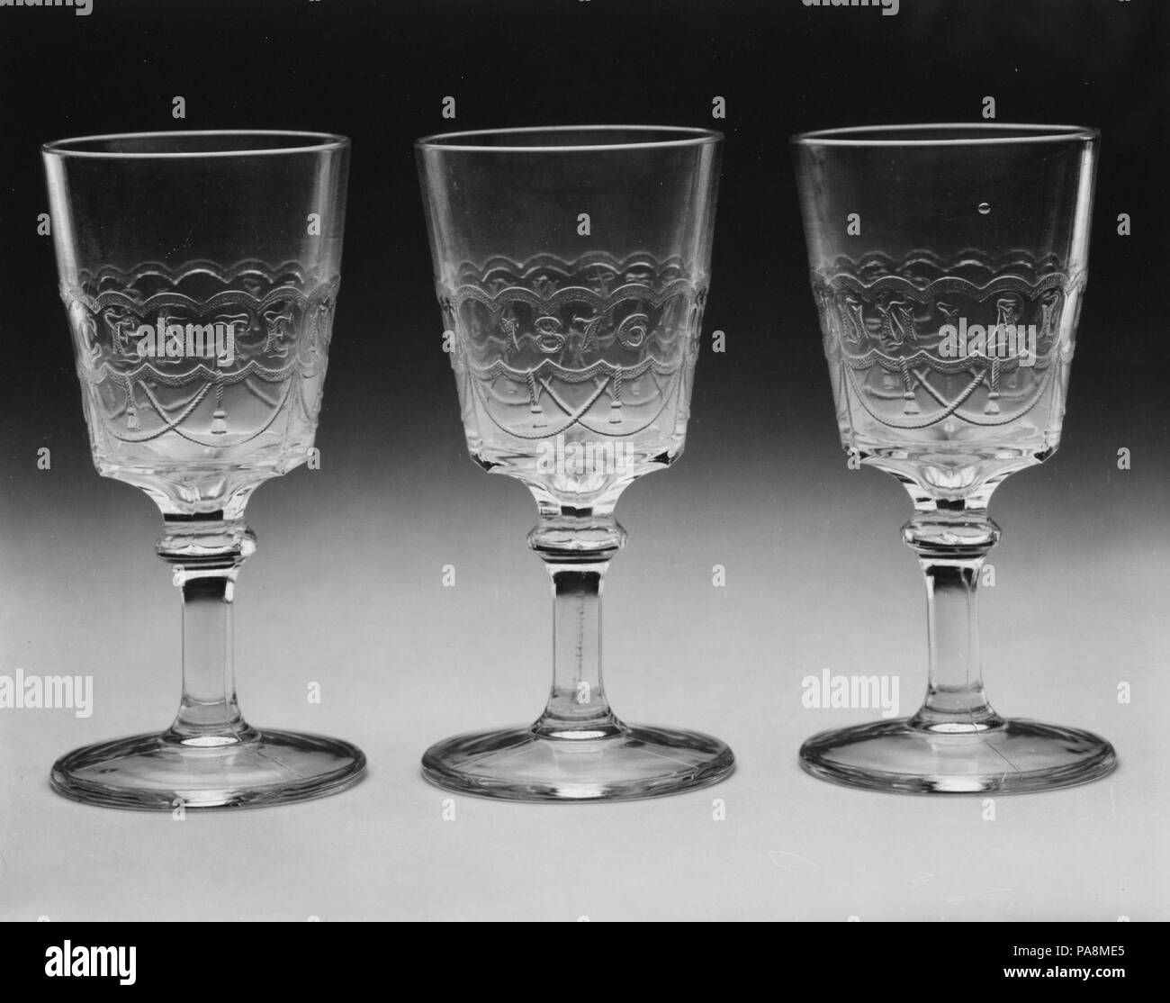 Goblet. Dimensions : H. 6 1/4 in. (15,9 cm) ; Diam. 3 1/4 in. (8,3 cm). Date : 1876. Musée : Metropolitan Museum of Art, New York, USA. Banque D'Images