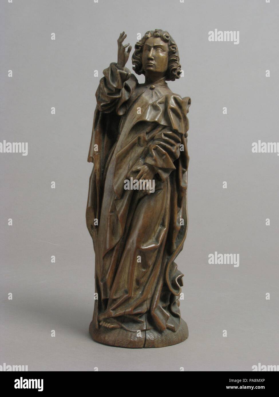 Saint Jean l'Évangéliste. Culture : l'allemand ou du Sud. Russisch Dimensions : hors tout : 9 13/16 x 3 3/16 x 2 13/16dans. (25 x 8.1 x 7.2cm). Date : le 15e siècle. Musée : Metropolitan Museum of Art, New York, USA. Banque D'Images