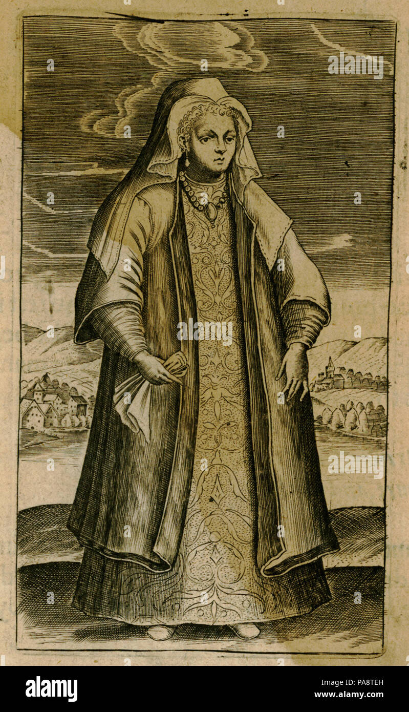 107 femme grecque de Pera - George Sandys - 1615 Banque D'Images