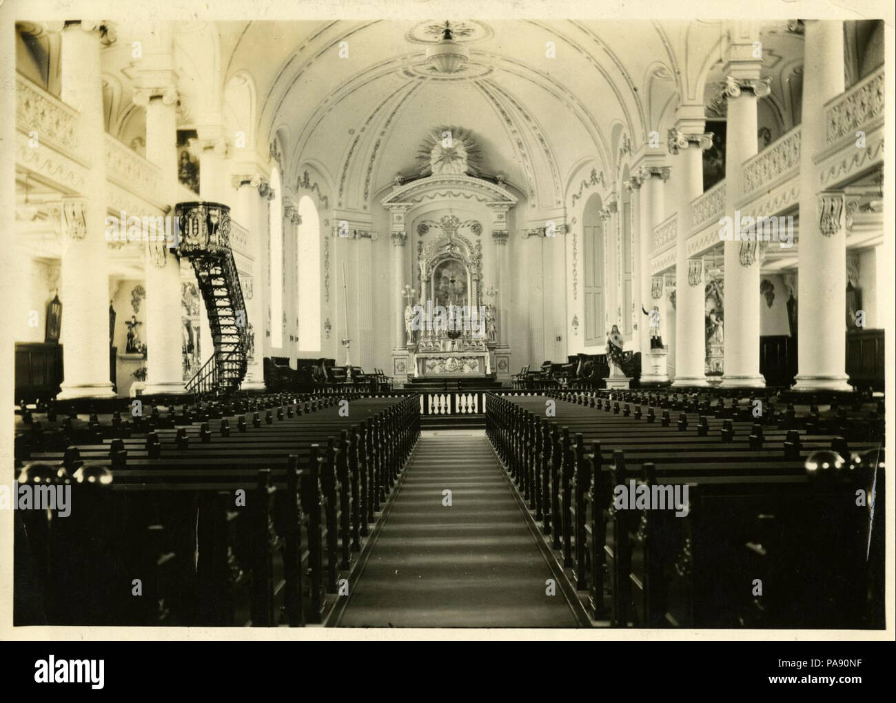 126 Intérieur de l'église de Beauceville BAnQ P748S1P1150 Banque D'Images