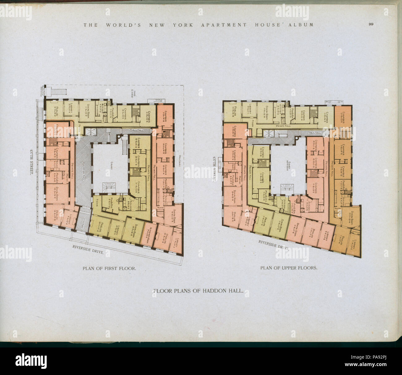 655 plans d'étage de Haddon Hall b11389518-417322 (NYPL) Banque D'Images