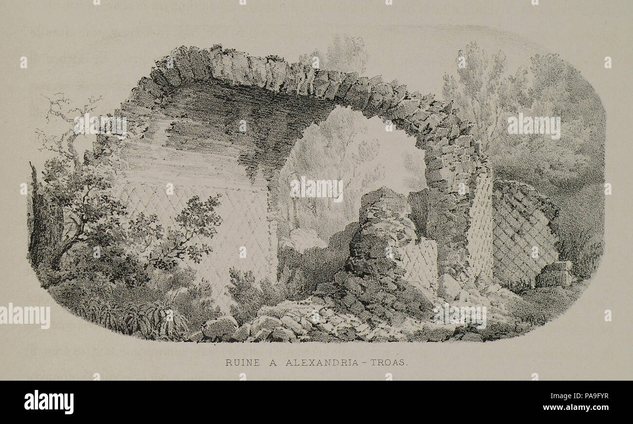 223 Ruine à Alexandria-Troas - Etienne Rey - 1867 Banque D'Images