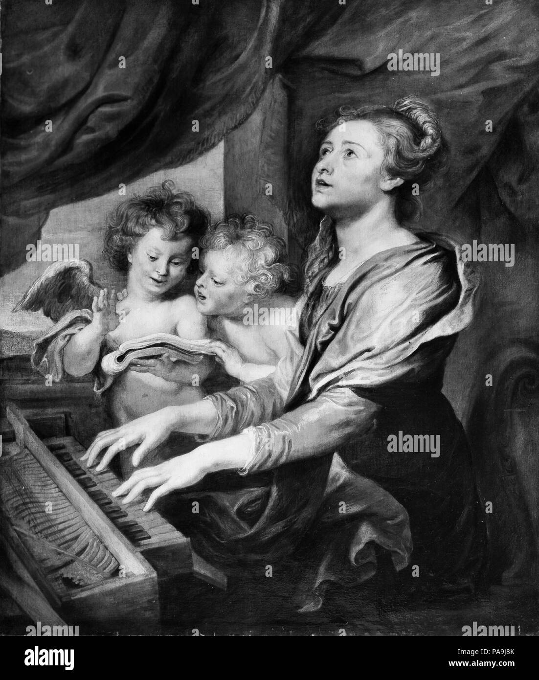 Saint Cecilia. Artiste : Abraham van Diepenbeeck (flamande, 's Hertogenbosch 1596-1675 Anvers). Dimensions : 47 7/8 x 40 3/4 in. (121,6 x 103,5 cm). Musée : Metropolitan Museum of Art, New York, USA. Banque D'Images