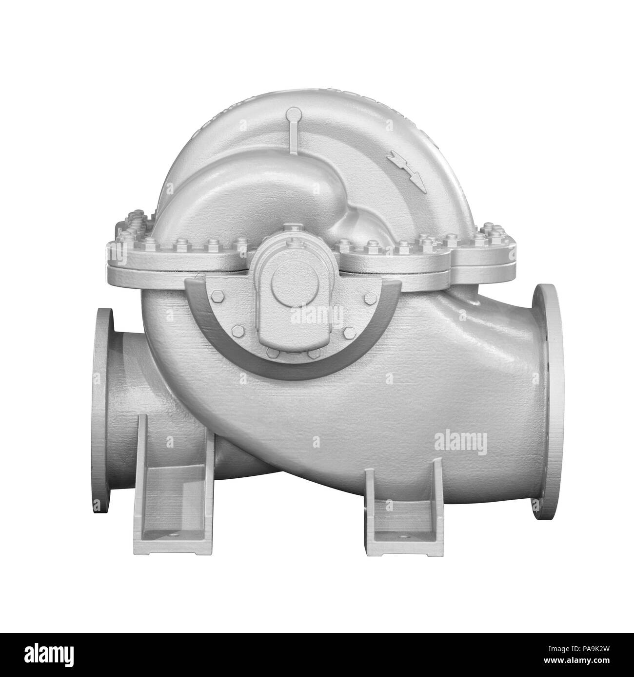 Close up detail coupe transversale à l'intérieur de la turbine de la pompe centrifuge ou la turbine à usage industriel Banque D'Images