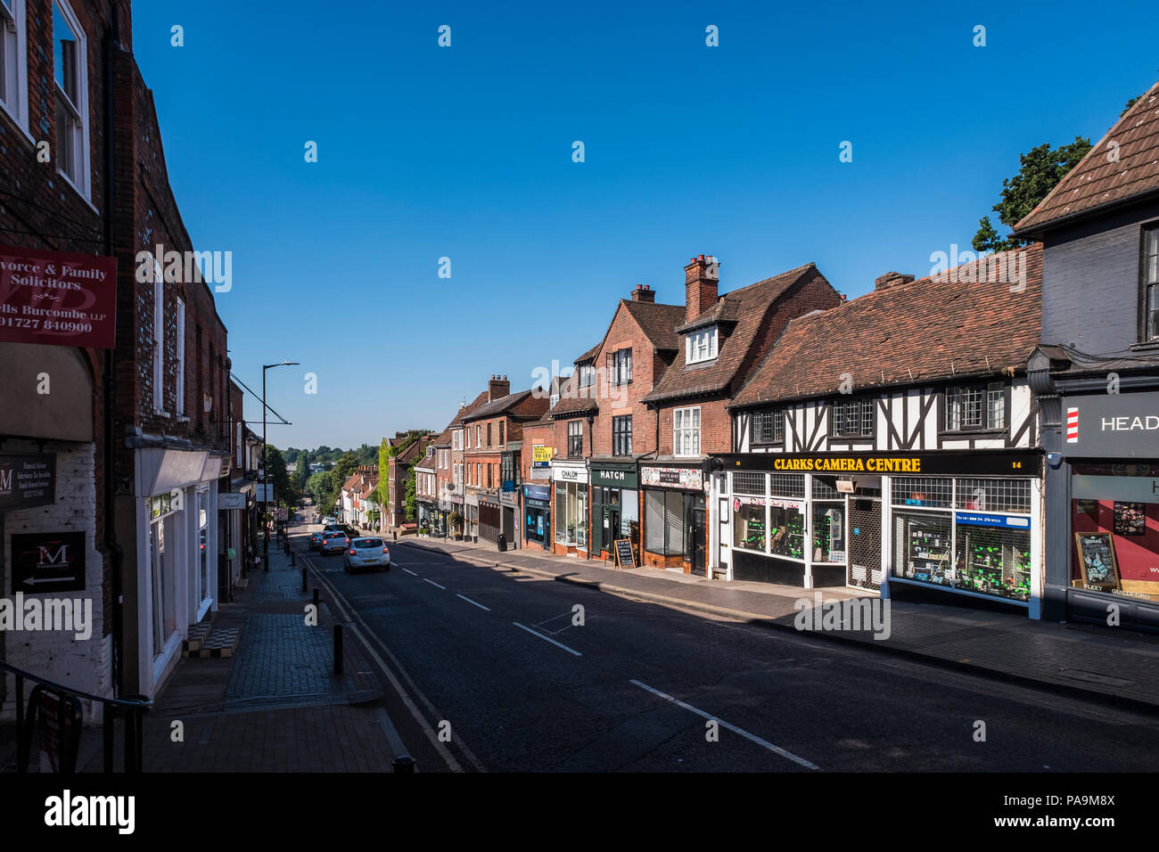 Holywell Hill, St Albans, Hertfordshire, Angleterre, Royaume-Uni Banque D'Images
