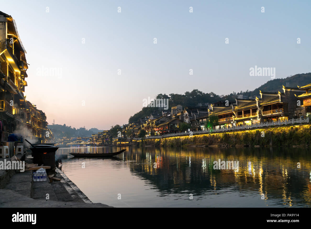 Ancienne ville de Fenghuang. Situé à Fenghuang County. Au sud-ouest de la province du Hunan, en Chine. Banque D'Images