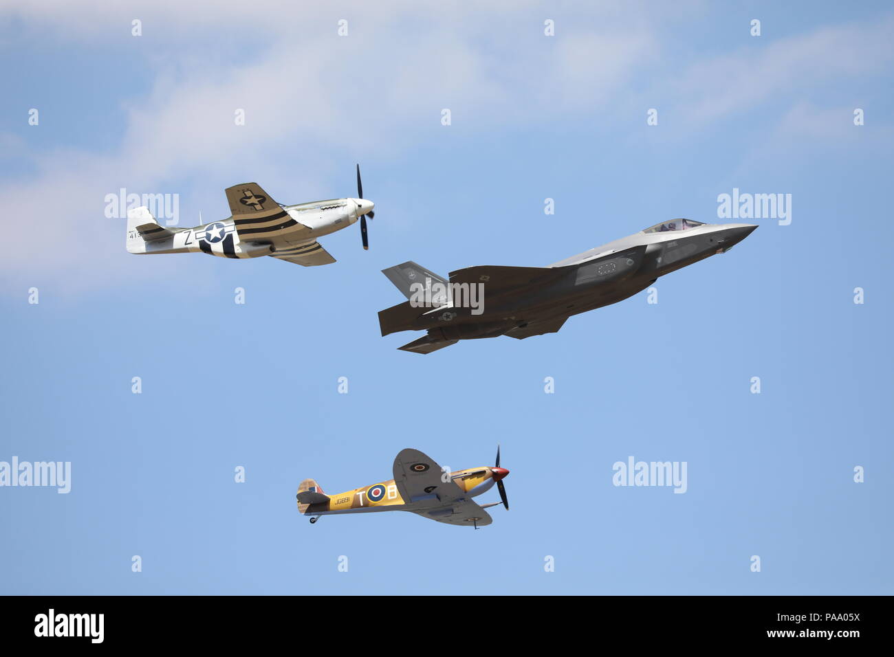 Hawker Hurricane IIC Fairford RIAT Dimanche 15 juillet 2018 avion militaire Royal International Air Tattoo RAF100 Banque D'Images