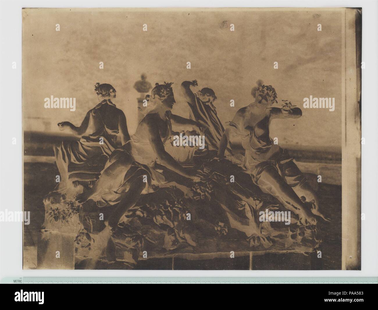 [Fontaine à Versailles]. Artiste : Louis-Rémy Robert (Français, 1810-1882). Dimensions : Image : 10 × 12 5/16 11/16 in. (26,2 × 32,3 cm) (image uniquement). Date : ca. 1851. Musée : Metropolitan Museum of Art, New York, USA. Banque D'Images