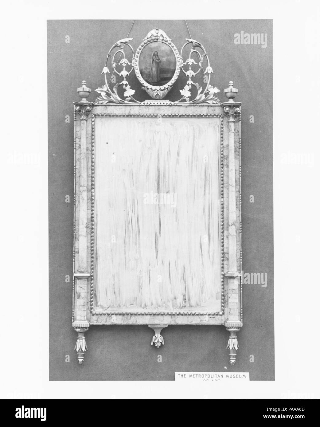 À la vitre. Dimensions : 41 x 21 in. (104,1 x 53,3 cm). Date : 1 780-1 800. Musée : Metropolitan Museum of Art, New York, USA. Banque D'Images