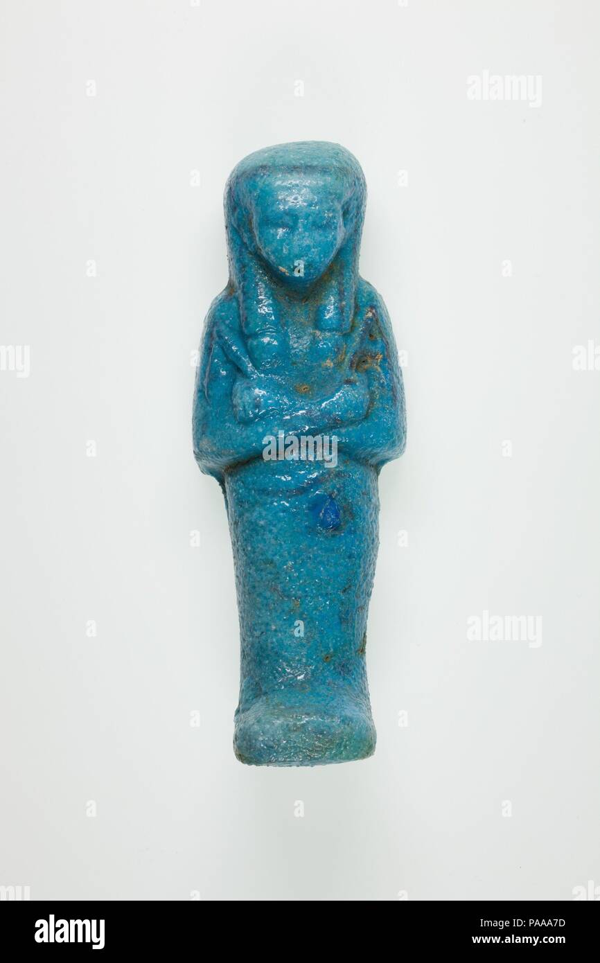 Henettawy Shabti de travailleur (C), fille d'Isetemkheb. Dimensions : H. 12,4 × 4,3 × D. W. 3,4 cm (4 7/8 × 1 11/16 × 1 5/16 in.). Dynastie DYNASTIE : 21. Date : ca. 990-970 av. J.-C.. Voir 25.3.19. Musée : Metropolitan Museum of Art, New York, USA. Banque D'Images