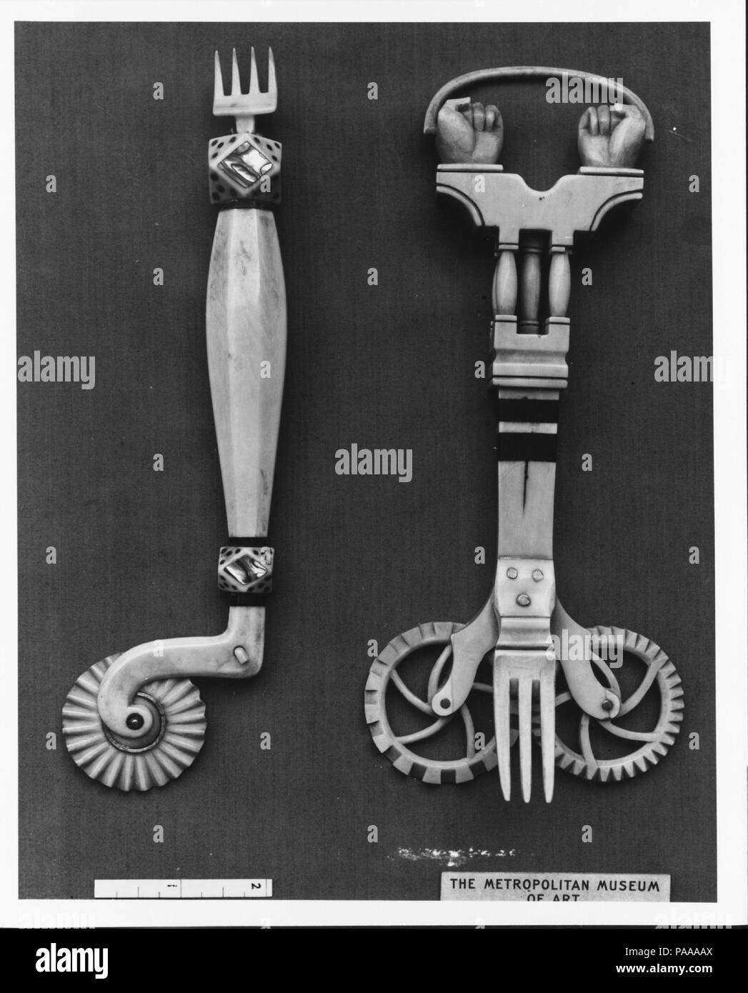 Jagging roue. Dimensions : H. 8 3/4 in. (22,2 cm). Date : 1770-1800. Musée : Metropolitan Museum of Art, New York, USA. Banque D'Images