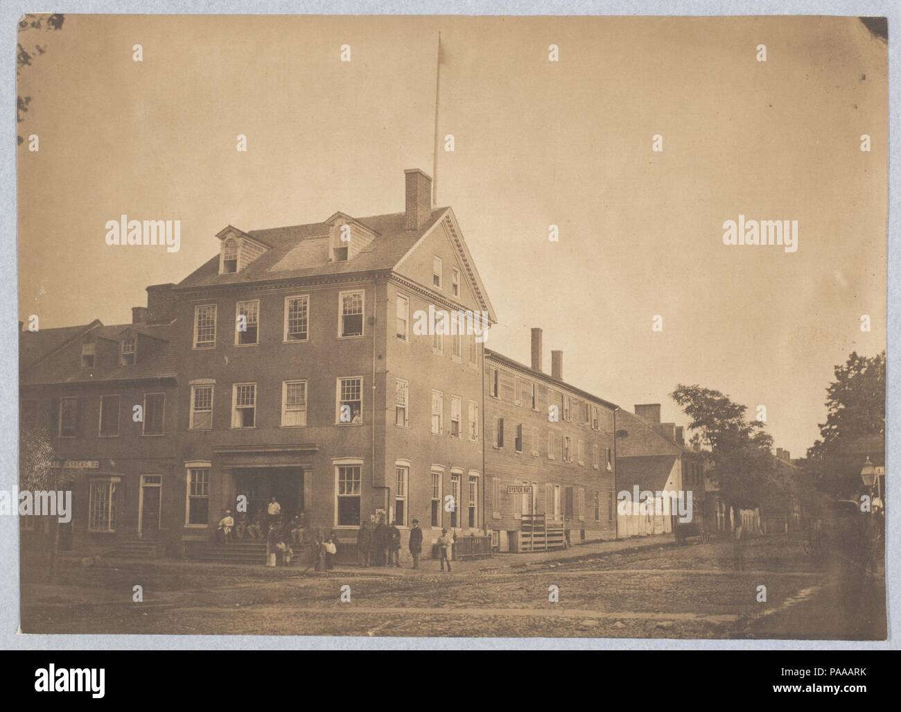 Marshall House, Alexandria, Virginie. Artiste : Guy Fowx Egbert (Américain, né en 1821). Dimensions : Image : 5 3/4 x 8 1/16 in. (14,6 × 20,5 cm). Date : 1861. Musée : Metropolitan Museum of Art, New York, USA. Banque D'Images