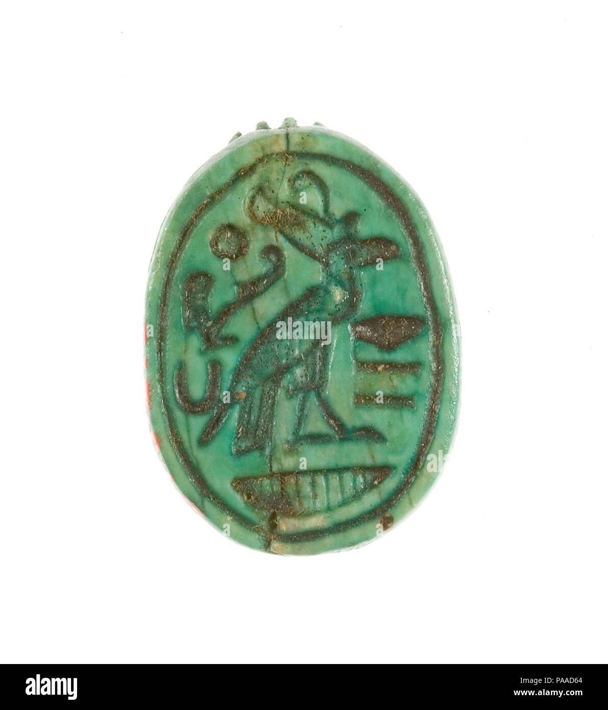 Scarab seigneur des Deux Terres Maatkare (Hatshepsout), avec Nekhbet Vulture portant la Double Couronne. Dynastie DYNASTIE : 18, tôt. Règne : règne d'Hatchepsout et de Thoutmosis III. Date : ca. 1479-1458 av. J.-C.. Musée : Metropolitan Museum of Art, New York, USA. Banque D'Images
