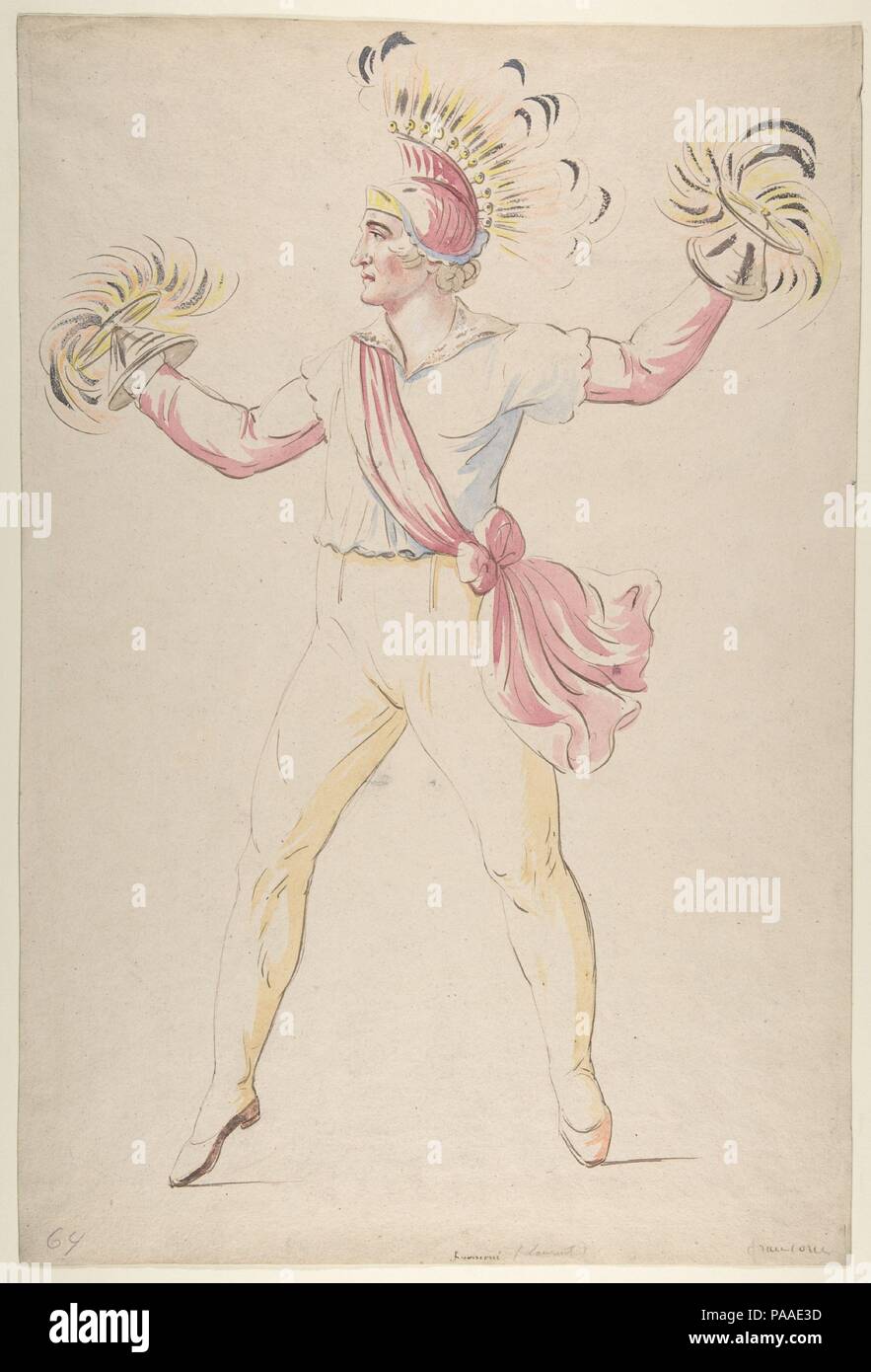Franconi, virevoltant cônes enflammés. Artiste : Abraham Louis Rodolphe Ducros (Yverdon, Suisse Lausanne 1748-1810). Dimensions : 19 x 12 3/4 in. (48,3 x 32,4 cm). Date : 1768-1810. Musée : Metropolitan Museum of Art, New York, USA. Banque D'Images