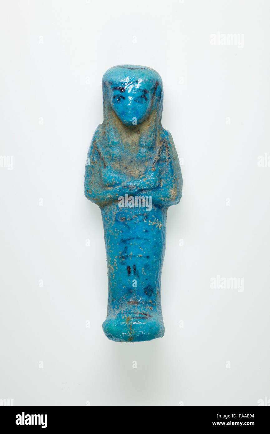 Henettawy Shabti de travailleur (C), fille d'Isetemkheb. Dimensions : h. 12 × w. 4,5 × d. 3,4 cm (4 3/4 x 1 3/4 x 1 5/16 in.). Dynastie DYNASTIE : 21. Date : ca. 990-970 av. J.-C.. Musée : Metropolitan Museum of Art, New York, USA. Banque D'Images